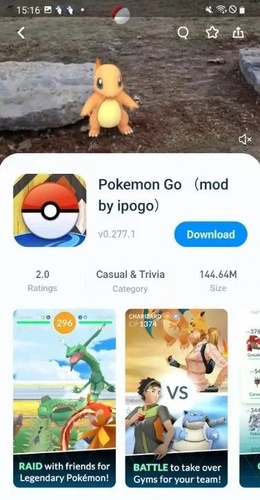 Modified Pokémon GO apps running