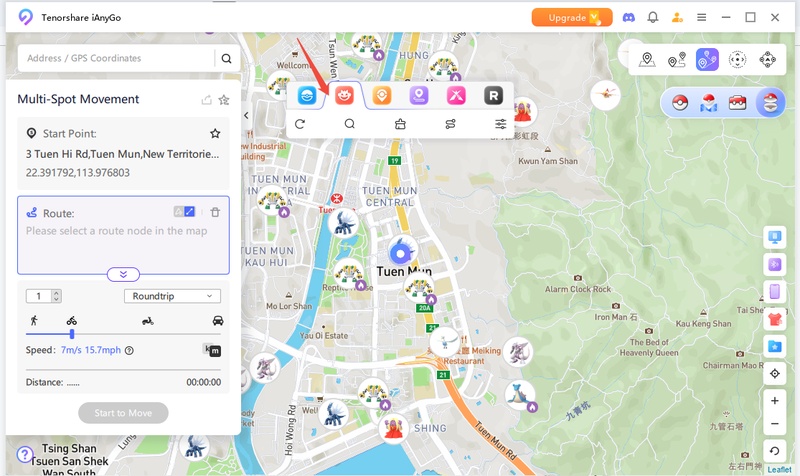 Scan nearby raids with iAnyGo