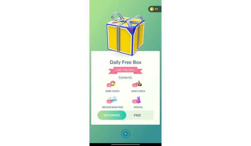 Showing daily free raid box image