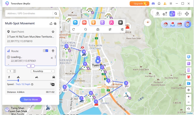 Smart route generator for PokeStops