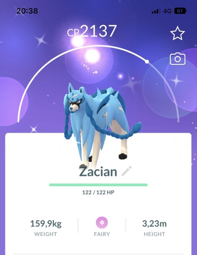 Zacian using Quick Attack