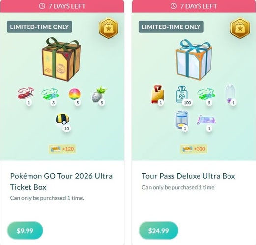 pokemon go tour ultra box