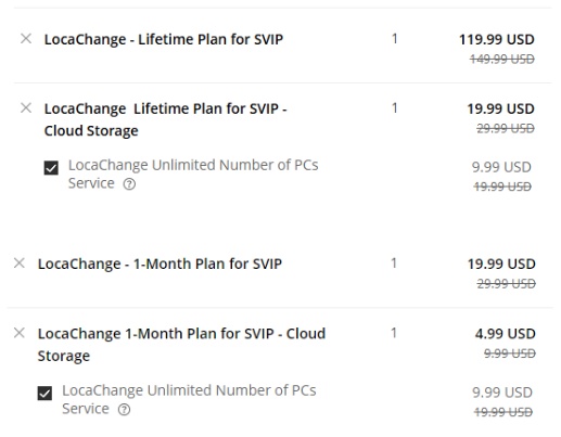 Additional cloud storage and device fees