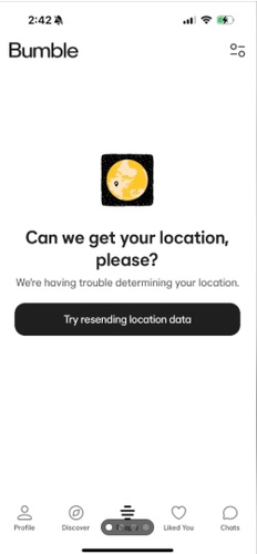 Allow Bumble location access