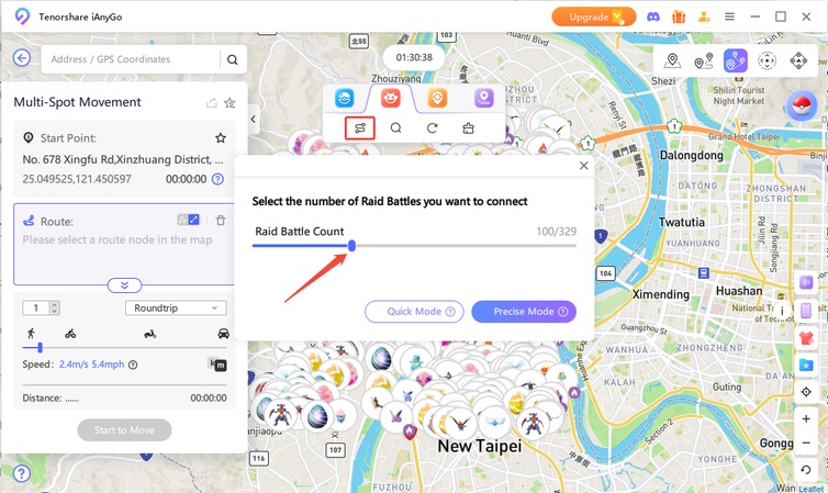 Choose raids, search Pokemon, sort results