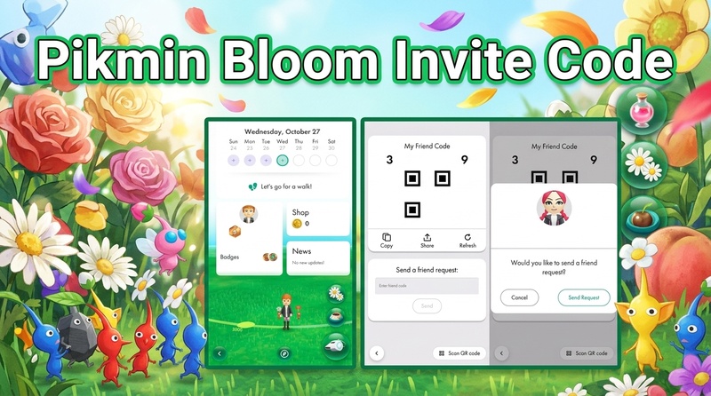 Find and share Pikmin Bloom codes