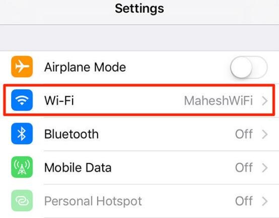 iPhoneとコンピューターが同じWi-Fiに接続