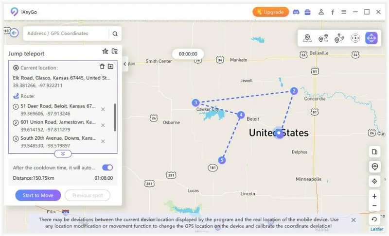 Map for Pokémon GO Safari destinations