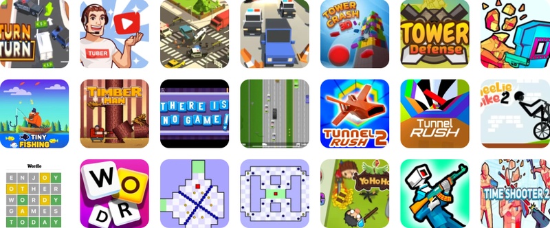 Platforms display games with thumbnails and categories