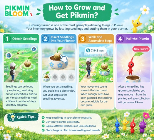 Remove grown seedling to collect new Pikmin