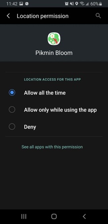 Set Allow Location Access to Always