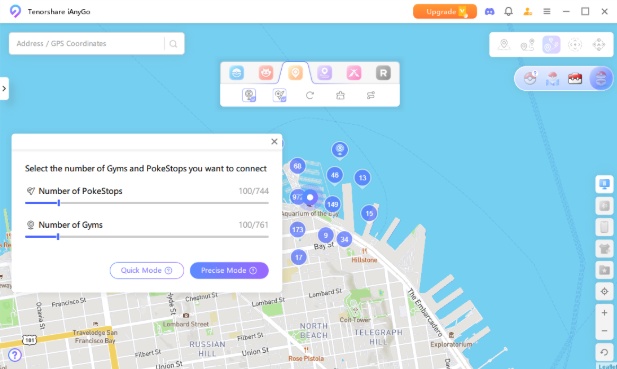 Auto-catch Poke Stops and Gyms