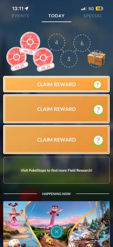 Check bag for evolution items