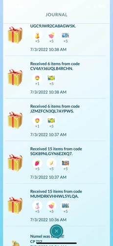 Pokémon GO Item Tasche prüfen