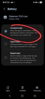 Enable unrestricted battery for Pokémon GO