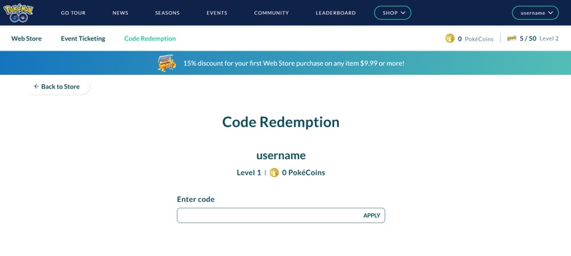 Promo Code korrekt eingeben