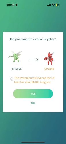 Evolve button with Metal Coat icon