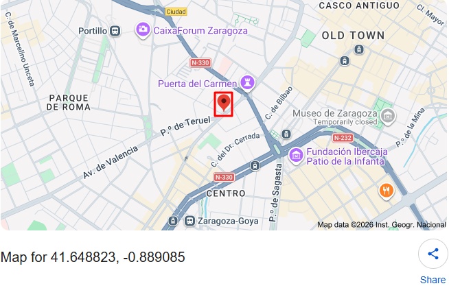 Geographic coordinates location