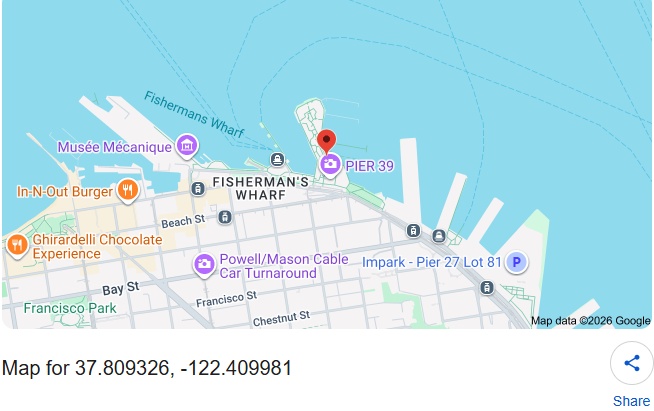 Golden Gate Bridge coordinates