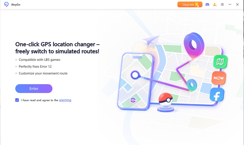 Install iAnyGo and connect phone