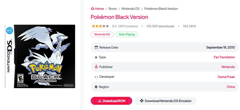 Pokemon Schwarze Edition ROM auf Android installieren