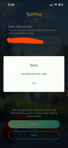 Ungültiger oder abgelaufener Code