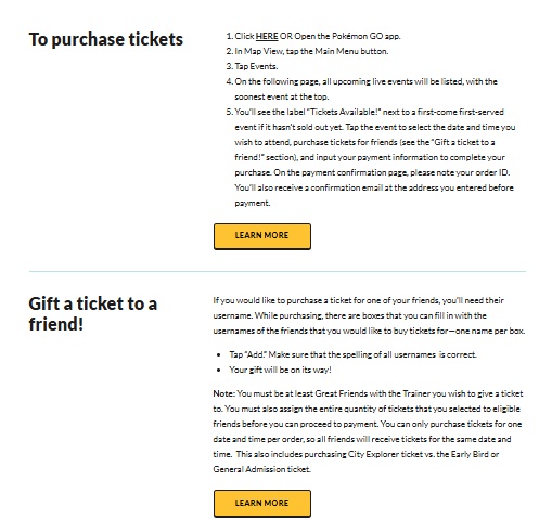 Pokémon GO Fest ticket with bonuses