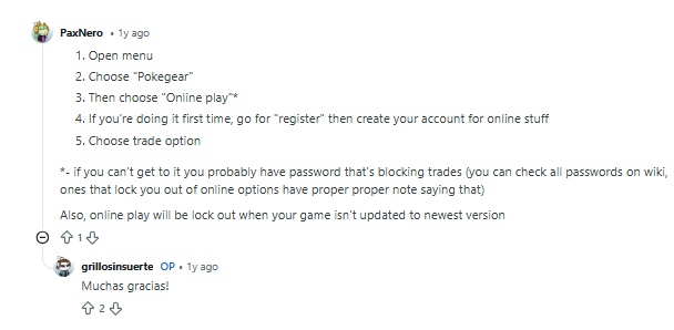 Pokémon trainers trading rare creatures