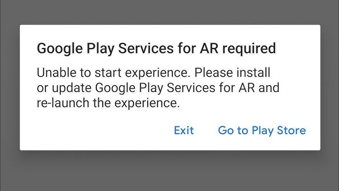 Update Google Play Services for AR