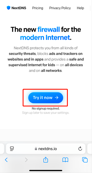 open nextdns.io
