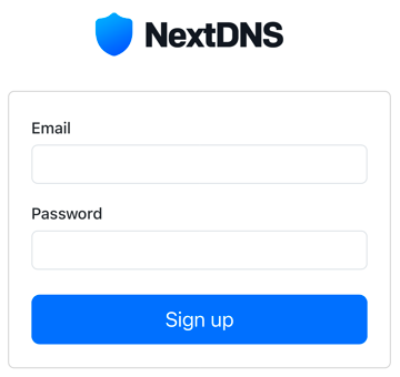 sign up Nextdns account