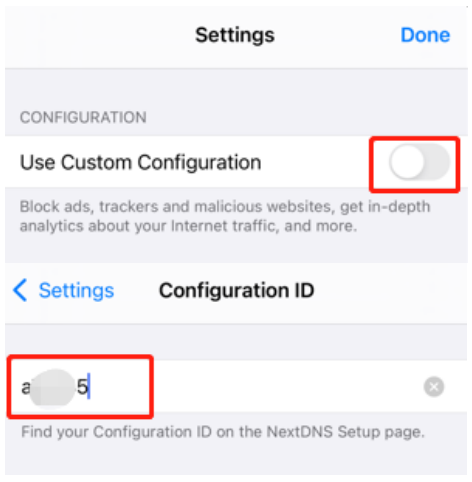 開啟使用自訂配置