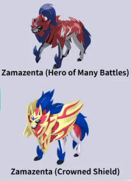 Zacian and Zamazenta Hero forms vs Crowned forms