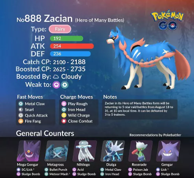 Zacian HP