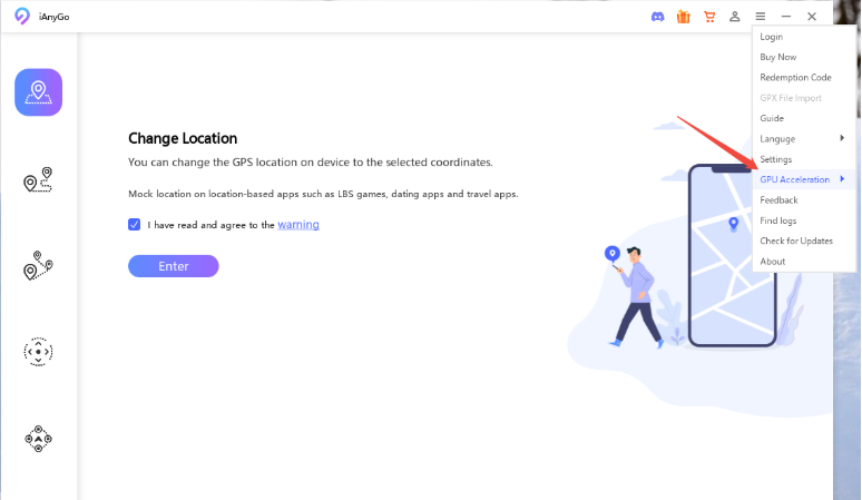 開啟 iAnyGo GPU 加速