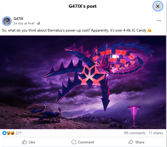 pokemon go 無極汰那強化花費