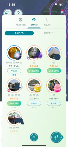 Pokemon GO RSVP Planner battle nearby