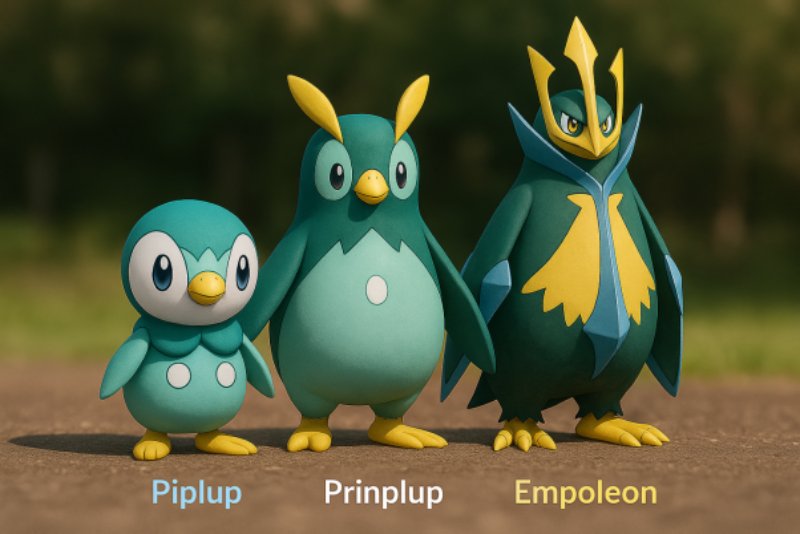 Piplup in Pokémon GO evolve